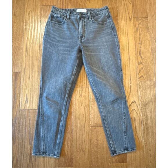 Abercrombie & Fitch curve love huge rise skinny black wash jeans size 28/6 short - Picture 3 of 10